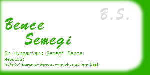 bence semegi business card